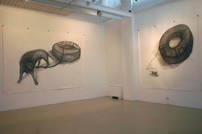 Paolo Canevari, Continenti, 2007, exhibition view