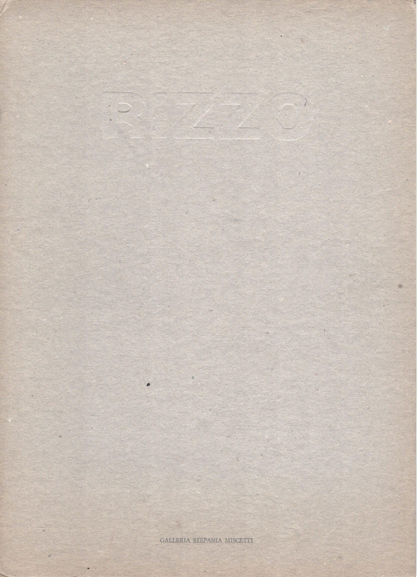 Studio Stefania Miscetti | Catalogues | Fiorella Rizzo | Cripta