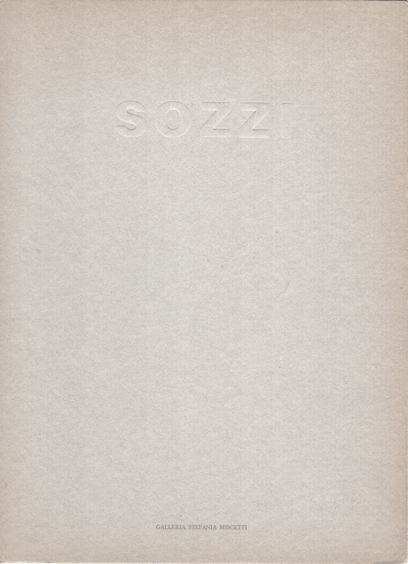 Studio Stefania Miscetti | Catalogues | Gian Domenico Sozzi | Tete a tete