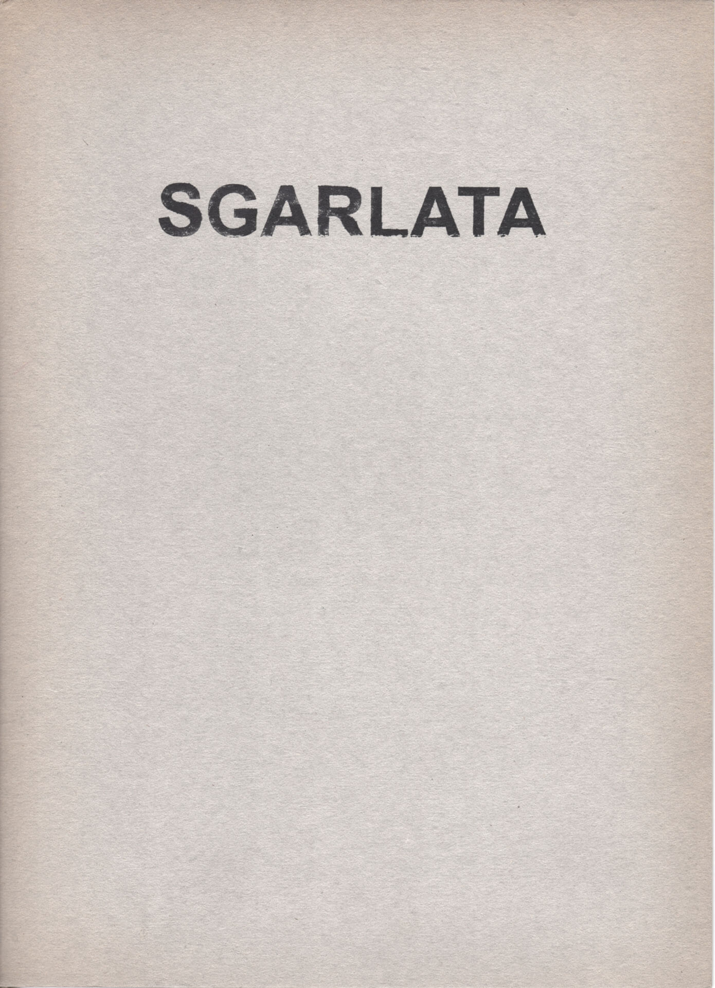 Studio Stefania Miscetti | Catalogues | Roberto Sgarlata | Vestire il silenzio