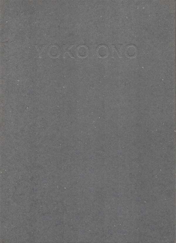 Yoko Ono, Lighting Piece | Studio Stefania Miscetti art gallery | Catalogues and Artist Books